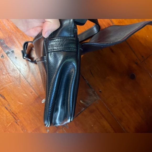 Leather black messenger crossbody Korean vintage boutique - Picture 6 of 14